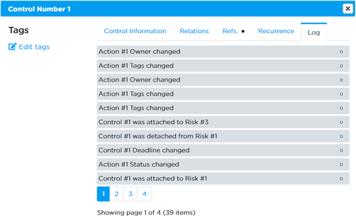 Control log.