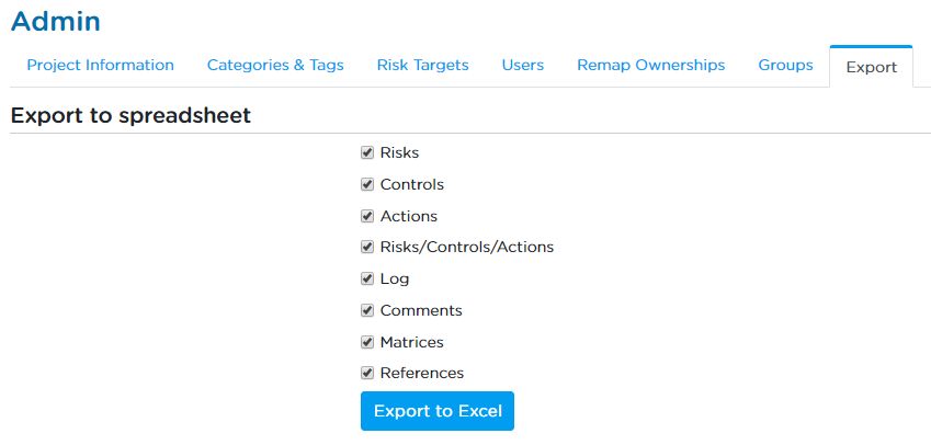 Export as spreadsheet.