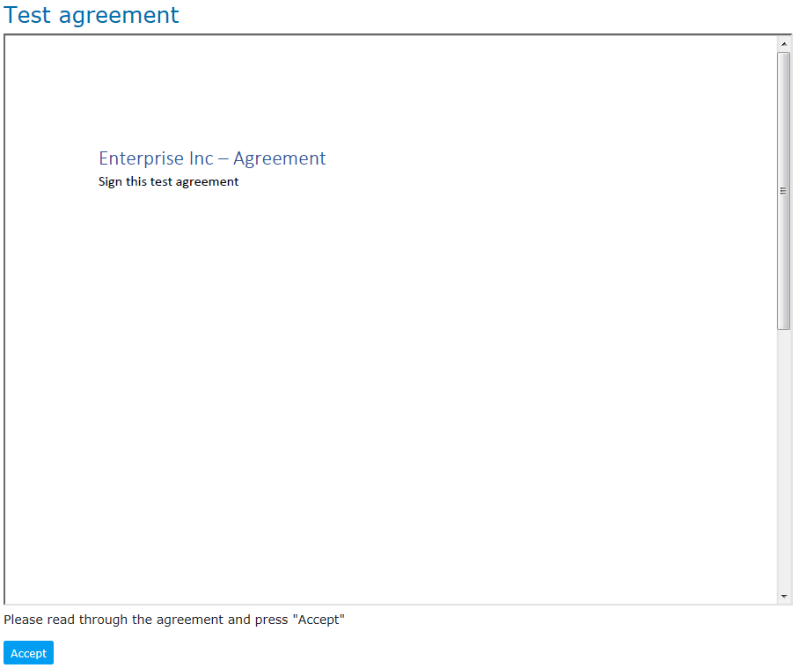 A sample agreement