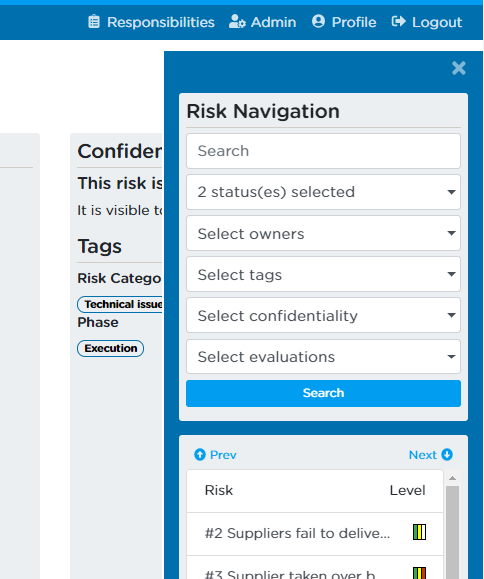 Risk navigation tools.